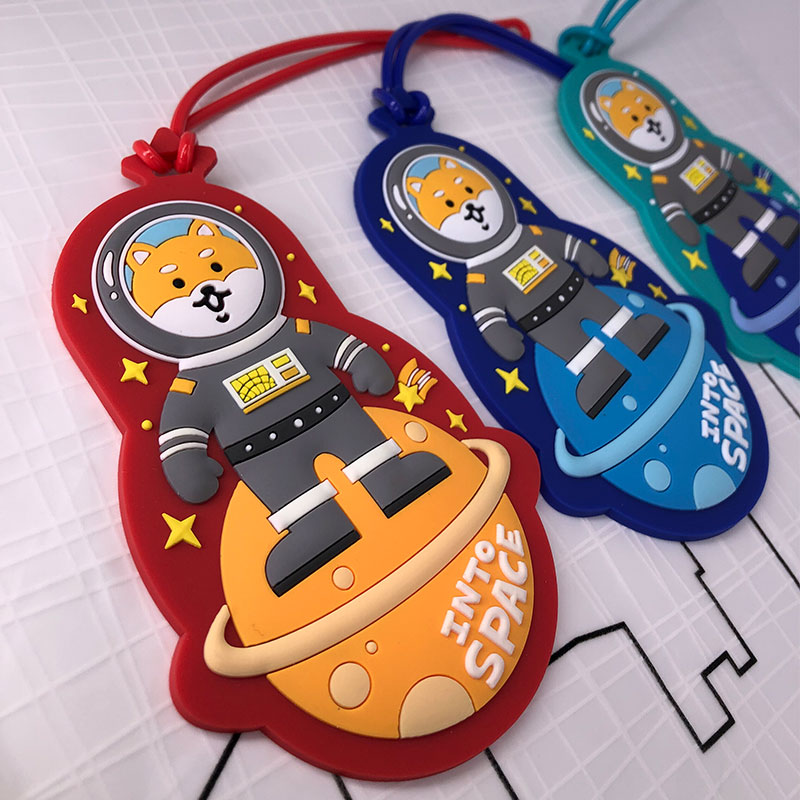Customized suitcase creative silicone three-dimensional cartoon portable hanging tag check-in tag anti-loss luggage tag tag tag