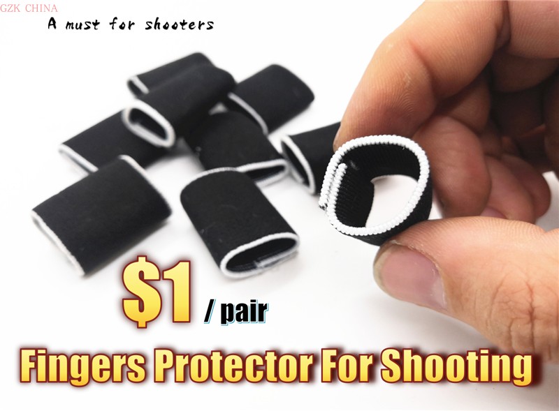Elastic finger sleeve for slingshot protection against injury
