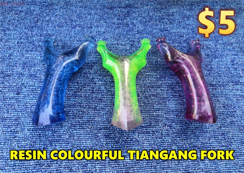 Resin Colorful Sky-based slingshot outdoor competitive 13mm round brace head color random