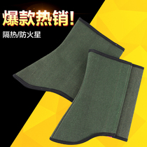 Labor protection canvas leg protector foot protector welder leg protector protective foot cover against Mars welding thickening increase heat insulation