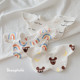 ins Korean bear waterproof baby bib pure cotton bib soft 360 degree rotatable round petal saliva towel