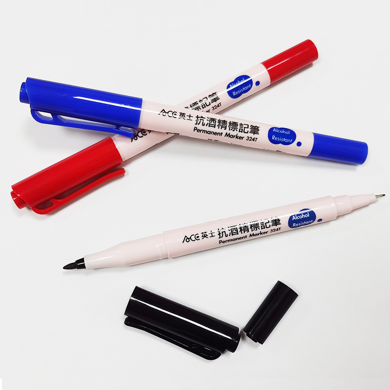 Hospital marker pen ACE anti-alcohol double-head quick-drying pen anti-alcohol pen oily note number pen 324T