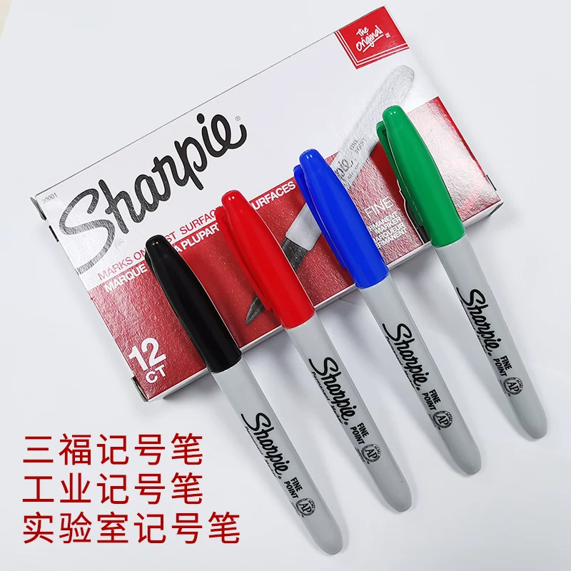 Американский маркер Sharpie, ручка Майк, масляная ручка, без пыли, коробка для лабораторной очистки против выцветания