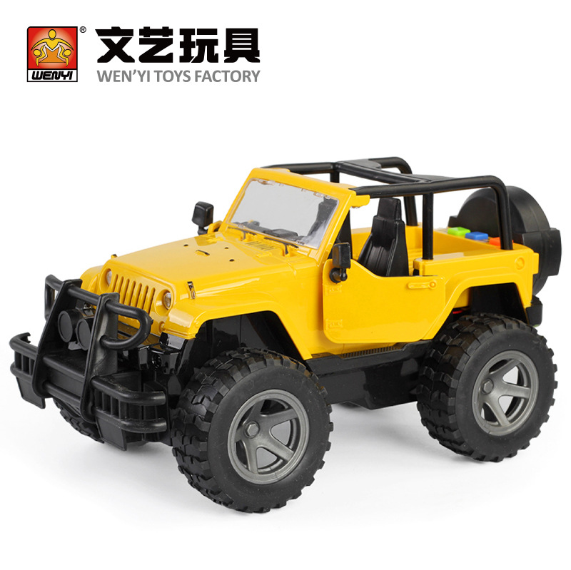 Boy big number simulation inertia off-road car toy resistant to fall child music Early education Puzzle Jeep Car Model