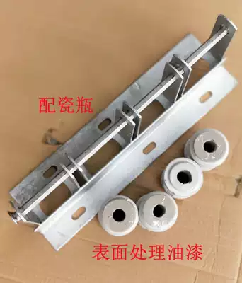 Street code rack 4 four-position welding weighted cable rack 50*50*4 angle steel outdoor wire bracket wire frame wire frame with porcelain bottle