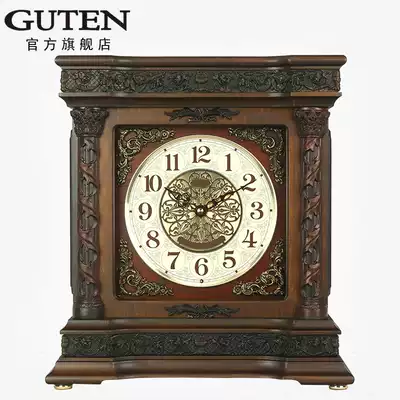 Golden Bell American solid wood clock Chinese luxury living room national color Tianxiang hour hour precision precision movement quartz clock
