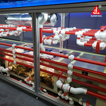 Taiwan three pipe fittings pvc hard water pipe fish tank aquarium accessories red pvc pipe hard pipe Red Pipe plastic sewer pipe