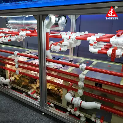 Taiwan three pipe fittings pvc hard water pipe fish tank aquarium accessories red pvc pipe hard pipe Red Pipe plastic sewer pipe