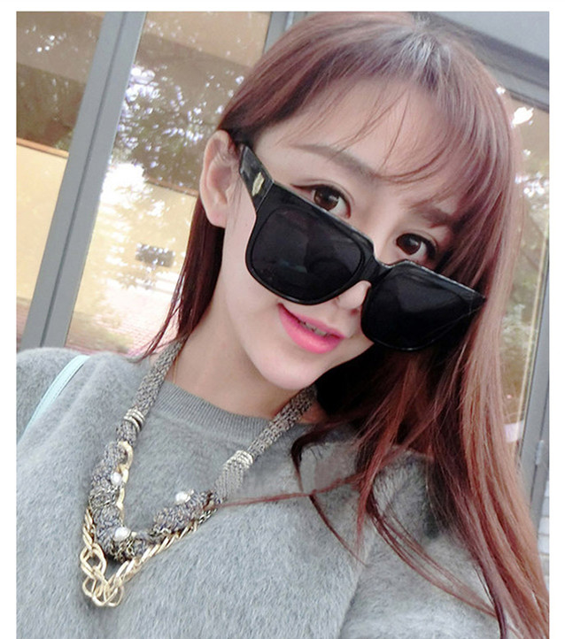 Hàn quốc tiger head hộp đen của nam giới kính mát đầy màu sắc ladies sunglasses cá tính màu trắng hộp lớn xu hướng vuông đen siêu