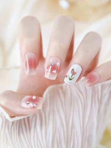 Демисезонные длинные наклейки для ногтей, делается под заказ, 2025 года, изысканный стиль, средней длины