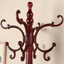  Shenglian solid wood coat rack hanger Floor-to-ceiling bedroom European-style living room modern simple clothes rack assembly household