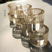 Baoxingyuan White Crystal Heart Sutra Butter Lamp Base Set of 7