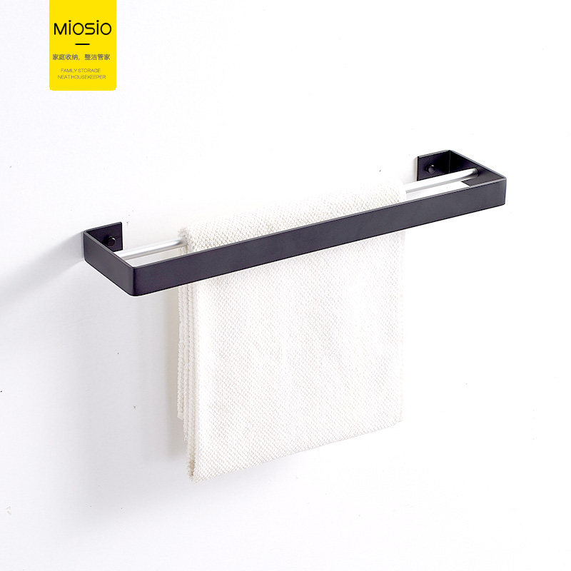 Towel Rod Space Aluminum Towel Rack Single Pole Double Pole Toilet Bathroom Bathroom Hung Bar Cool Hand Towel Rack-Taobao