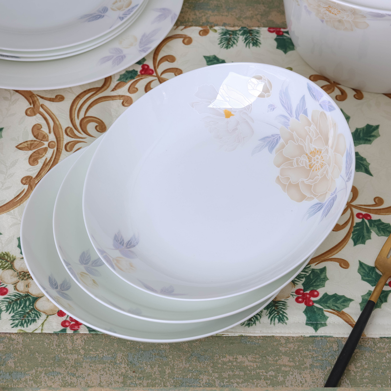 Jingdezhen ceramic bowl combination suit household Korean ipads porcelain tableware individuality creative dishes dish bowl chopsticks