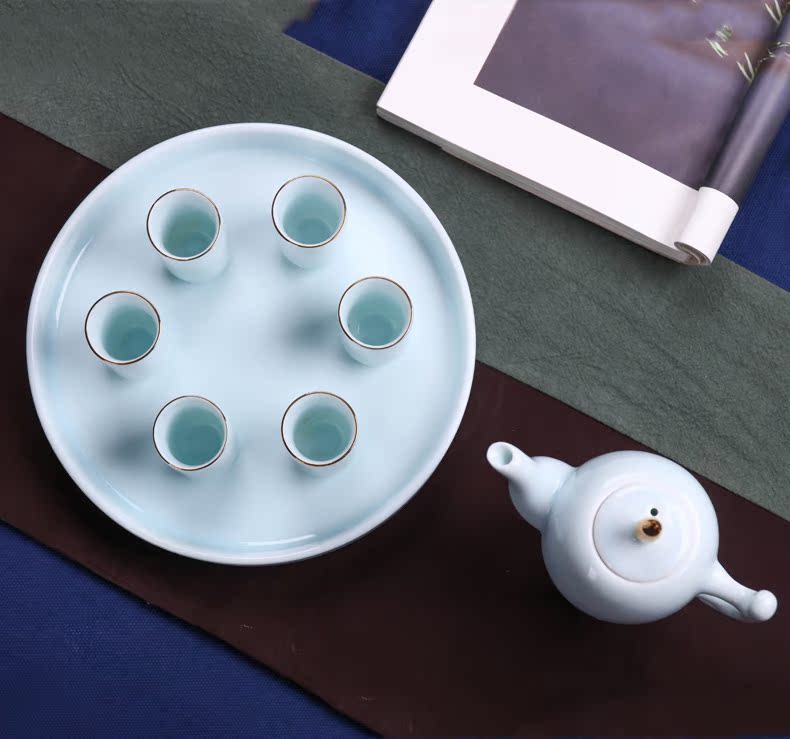 Jingdezhen ceramic fuels the high - grade wine suits for home 8 suit hip flask glass antique Chinese wine