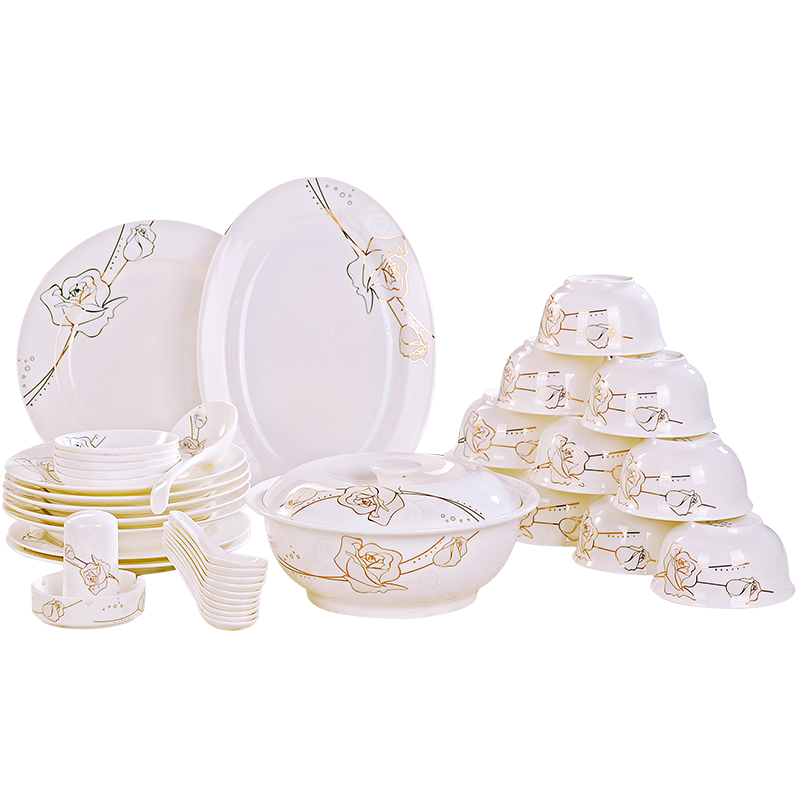 Cutlery set dishes home European 56 skull bowls up phnom penh dish bowl chopsticks sets plate combination of creative gifts