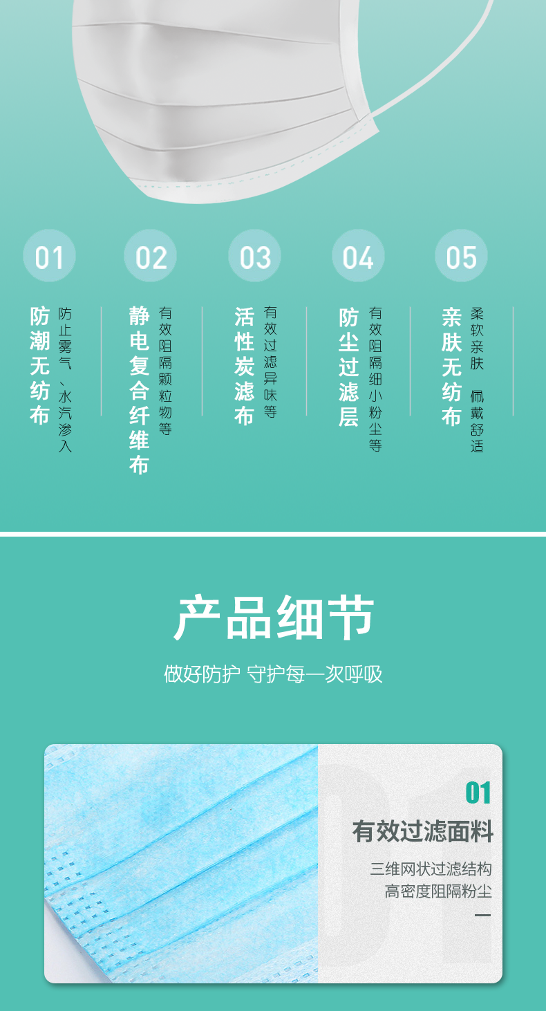 雨森 一次性医用口罩 30只 图6