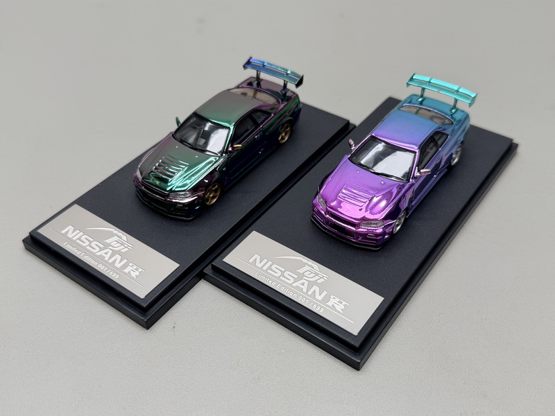 Fuji 1:64 Nissan Gt-R R34 Z-Tune Skyline Alloy Car Model Electroplating Fuji 1:64 Nissan Gt-R R34 Z-Tune Skyline Alloy Car Model Electroplating