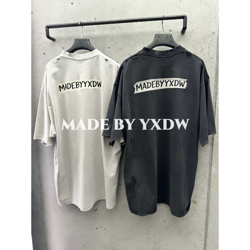 6600 Version, No Changes Made, Distressed Tape Print Lettering Loose Short-Sleeve T-Shirt, Paris Night Animals 6600 Version, No Changes Made, Distressed Tape Print Lettering Loose Short-Sleeve T-Shirt, Paris Night Animals
