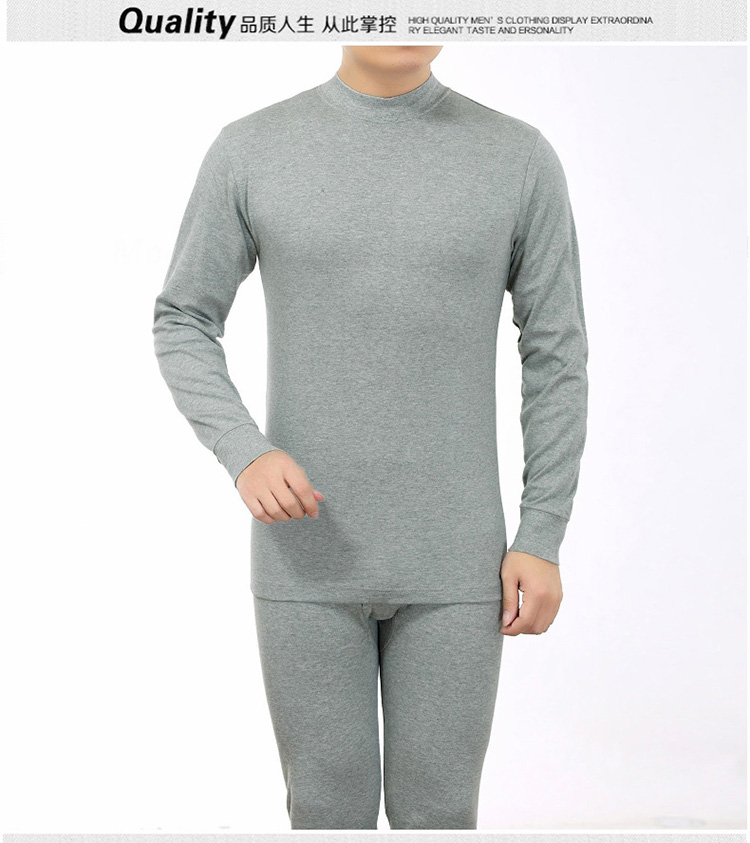 Áo thun nam dài tay cho nam trung niên Mùa thu và mùa đông Người cao tuổi trung niên cổ tròn quần áo mùa thu lỏng cotton cổ cao mùa thu quần áo đáy áo thun nam đẹp