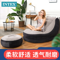  INTEX inflatable lazy sofa Single small balcony Thickened lazy sofa Tatami recliner Bean bag