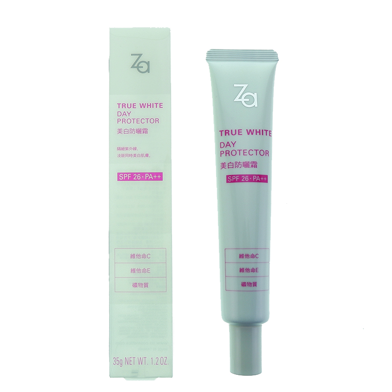 台湾专柜 ZA美白防晒霜35g 隔离妆前乳打底防辐射SPF26