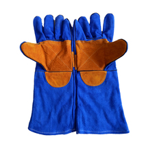  Welding cowhide gloves Welder welding professional gloves Anti-tang fire line gloves wear-resistant and high temperature resistant labor insurance gloves