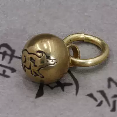 Bronze shadow twelve Zodiac beads Bell gourd pure brass car keychain pendant car key pendant male Lady