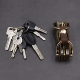 Кожаная универсальная вместительная и большая ретро ключница подходит для мужчин и женщин, делается под заказ, из натуральной кожи, воловья кожа, креативный подарок