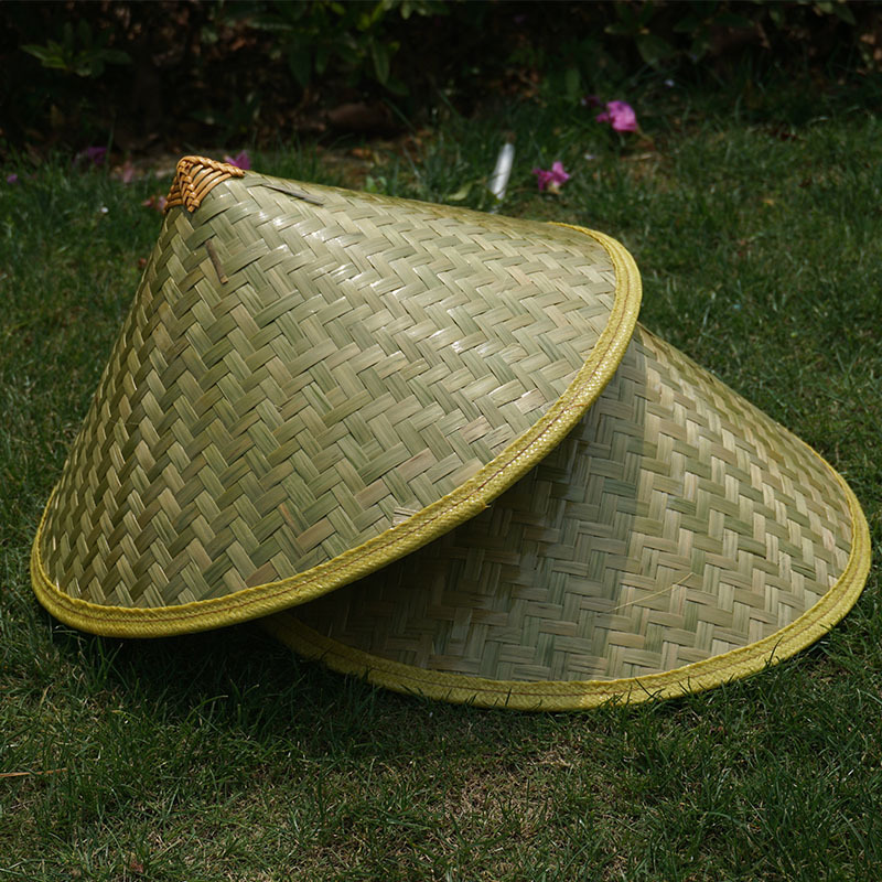 Green Leather Bucket Hat for Adults, Outdoor Rainproof and Sunshade, Fishing Straw Hat, Children's Dance Performance Props, Bamboo Hat Green Leather Bucket Hat for Adults, Outdoor Rainproof and Sunshade, Fishing Straw Hat, Children's Dance Performance Props, Bamboo Hat