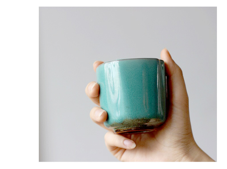The ancient garden Japanese glass checking coarse ceramic cups water cup personal single cups of tea home up, large sample tea cup