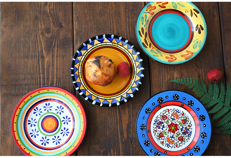 The Under glaze color porcelain tableware tea heart plate 6 inches to spit the ipads plate delicate hand made the home side dishes