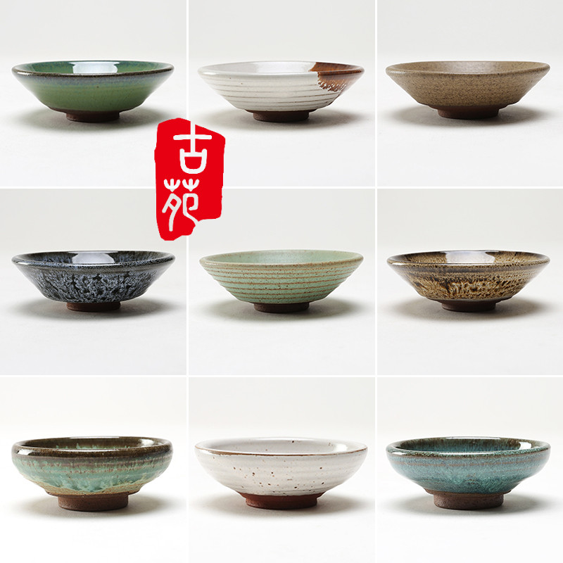 Coarse pottery Japanese kung fu single cup of tea service master cup bowl to build one sample tea cup yixing purple sand pottery and porcelain tea cups
