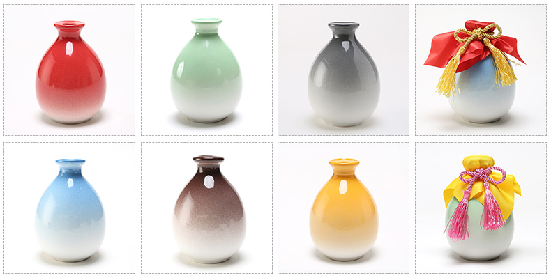 Ancient garden half jins of Japanese little hip ceramics customized bottle of 250 ml earthenware jars with liquor jugs