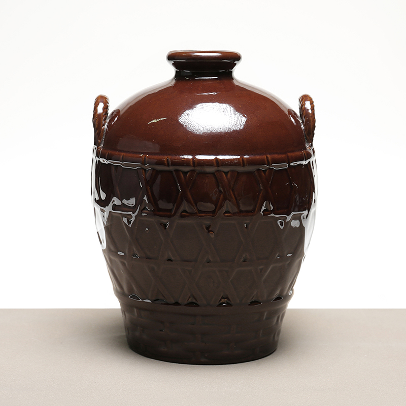 Of coarse pottery wine words storing wine jar retro glaze decoration TaoKong mercifully wine wine pot soil it ten catties bottle