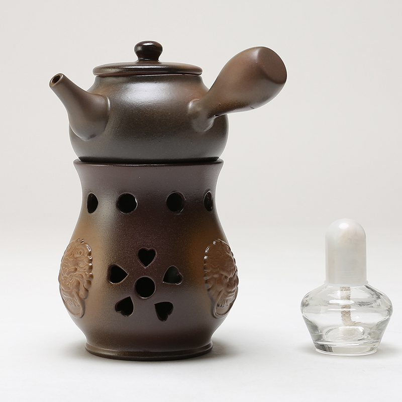 Purple sand boil tea stove heated up the teapot alcohol furnace coarse some ceramic porcelain furnace boiling tea, alcohol lamp Japanese tea set