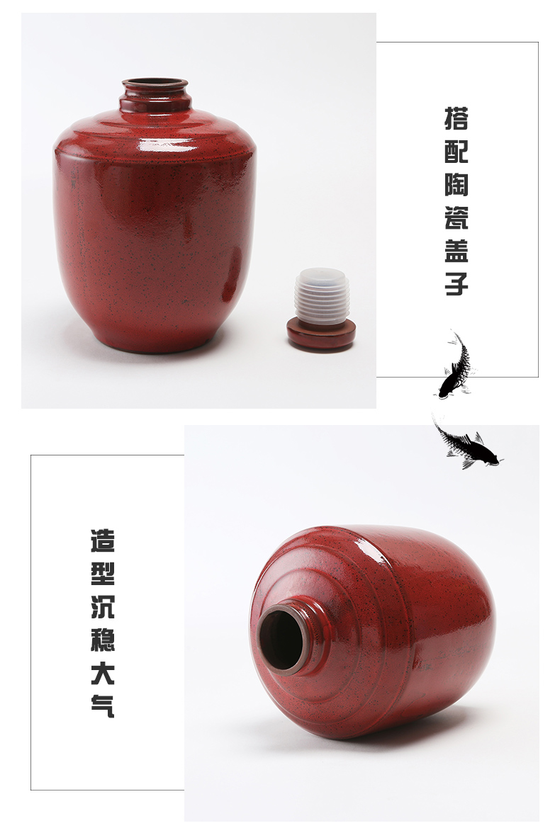 The ancient garden of yixing ceramic wine bottle liquor empty bottle three catties wine jar classical hip bag in The mail