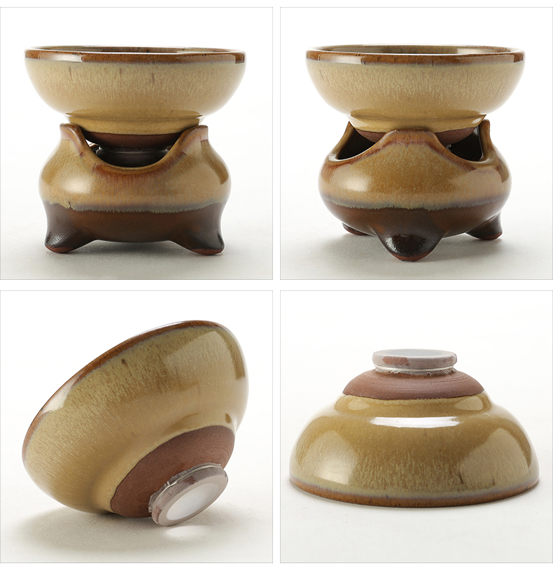 Kung fu tea accessories ceramic filter tea tea tea strainer creative violet arenaceous coarse pottery tea filter good)