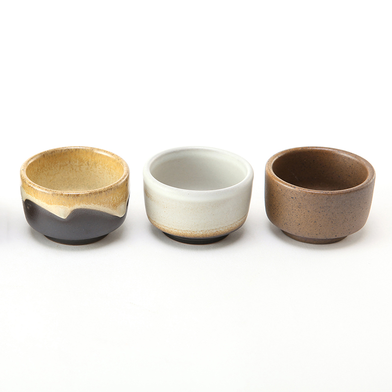 Ceramic yixing purple clay glaze thick clay sample tea cup kung fu tea set household small straight expressions using CPU CPU master single CPU