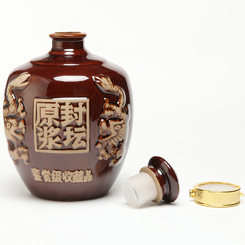 The ancient garden ceramic jars 10 jins to 5000 ml of household yixing bottle seal wine bottle of liquor bottles of wine bottle