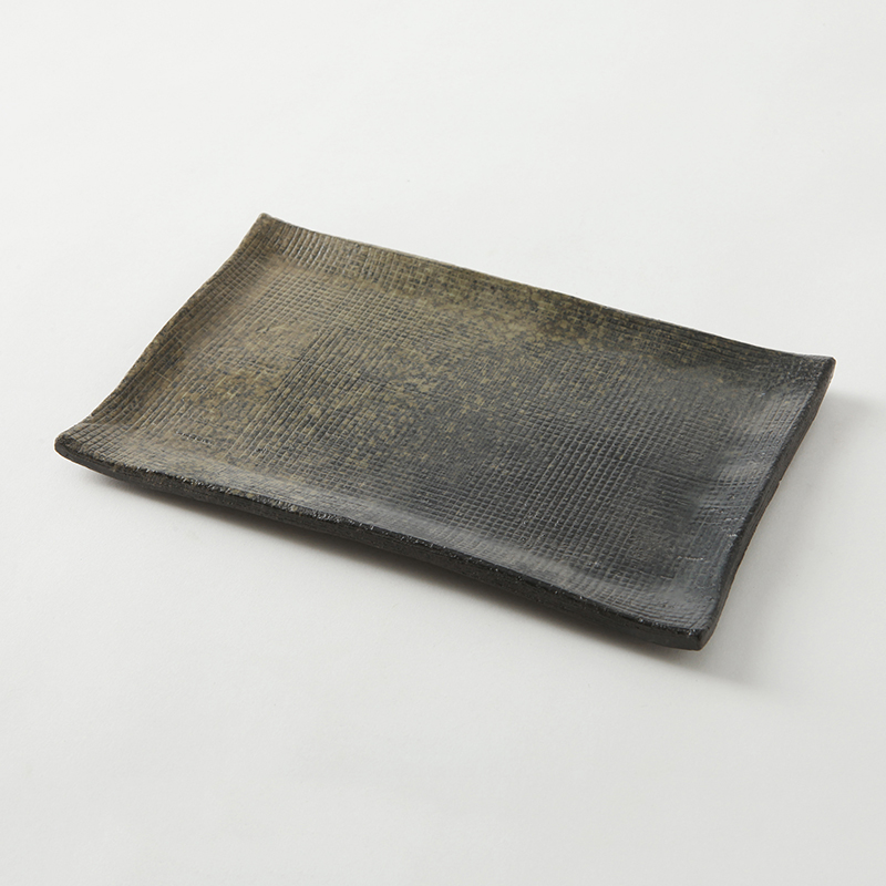 Ancient garden antique violet arenaceous coarse pottery saucer plate up ceramic Japanese pot bearing dry plate tea tea tray mat tray
