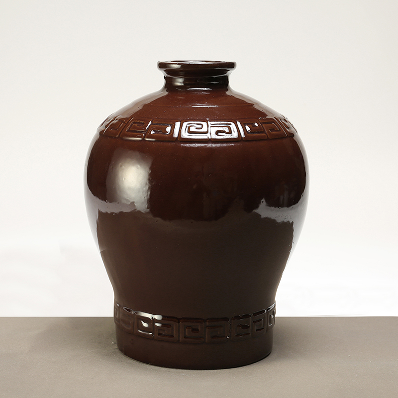 Ancient garden ceramic jar household hip 10 jins to mercifully wine liquor earthenware archaize with yellow rice wine bottle wine words
