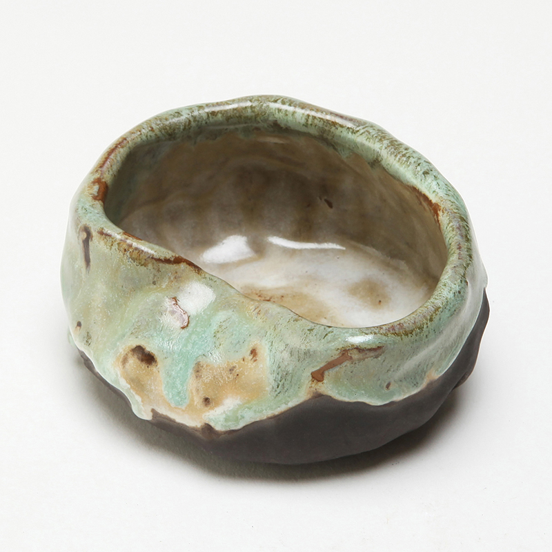 Coarse TaoXiaoHua bottle hydroponic ashtray up ceramic fleshy mini vase can do adornment knead floret