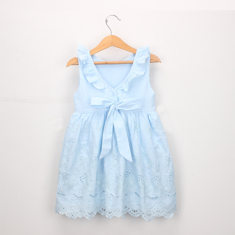 Váy bé gái mùa hè trắng tinh khôi cho bé công chúa váy backless cotton thoáng mát tự nhiên - Váy shop trẻ em