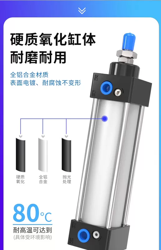 xi lanh khí nén quay Xi lanh khí nén TPM Asahi TSC63X50-S tiêu chuẩn TSC63X100 có cảm ứng từ SC63X150*200 xy lanh khí nén smc xy lanh khí nén 2 chiều