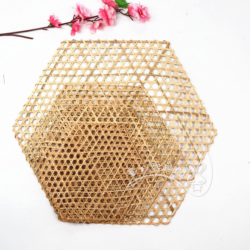 Kindergarten hanging decorations indoor corridor aerial hanging decorations creative design decorations handmade bamboo net weaving hollow mats