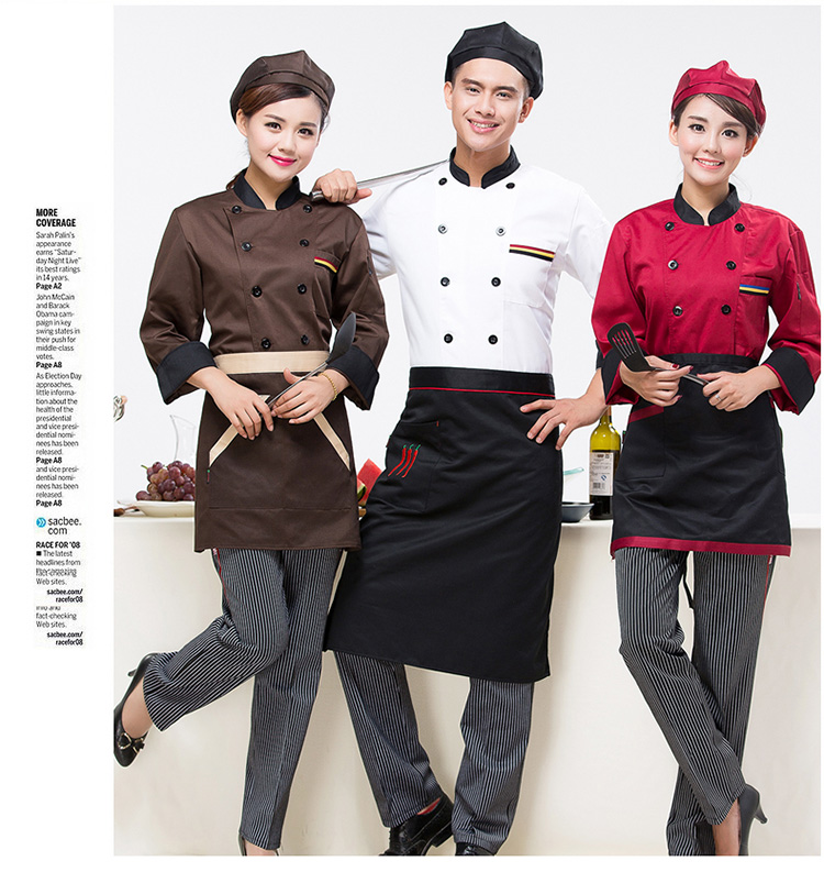 Veste chef cuisinier en coton - Ref 1907577 Image 31