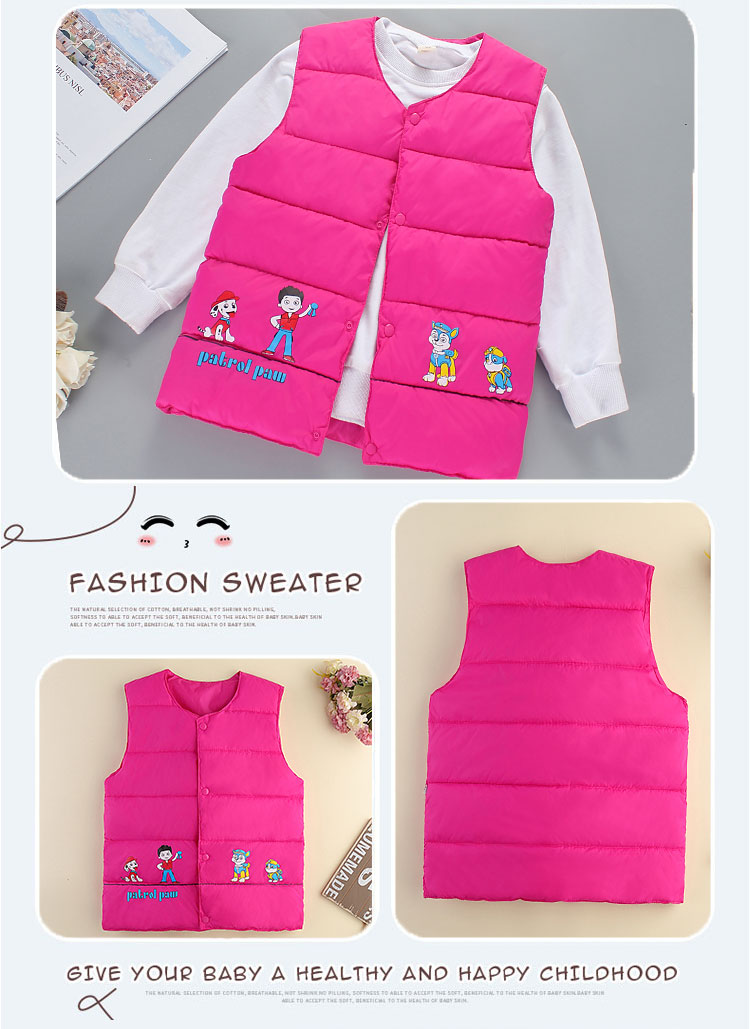 Áo chống nắng cho trẻ em mới xuống áo cotton làm dày trẻ nhỏ và nam nữ trẻ em bên trong và bên ngoài mặc áo vest cotton cho trẻ em áo khoác ba lỗ có mũ bé gái