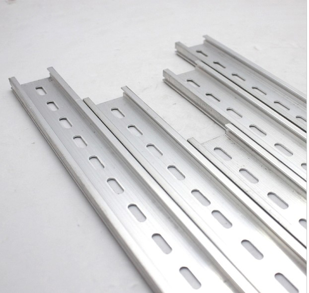 National standard C45 aluminum rail U-type 1 0 thick TH35-7 5MM 1 meter long electrical installation DIN rail cut loose