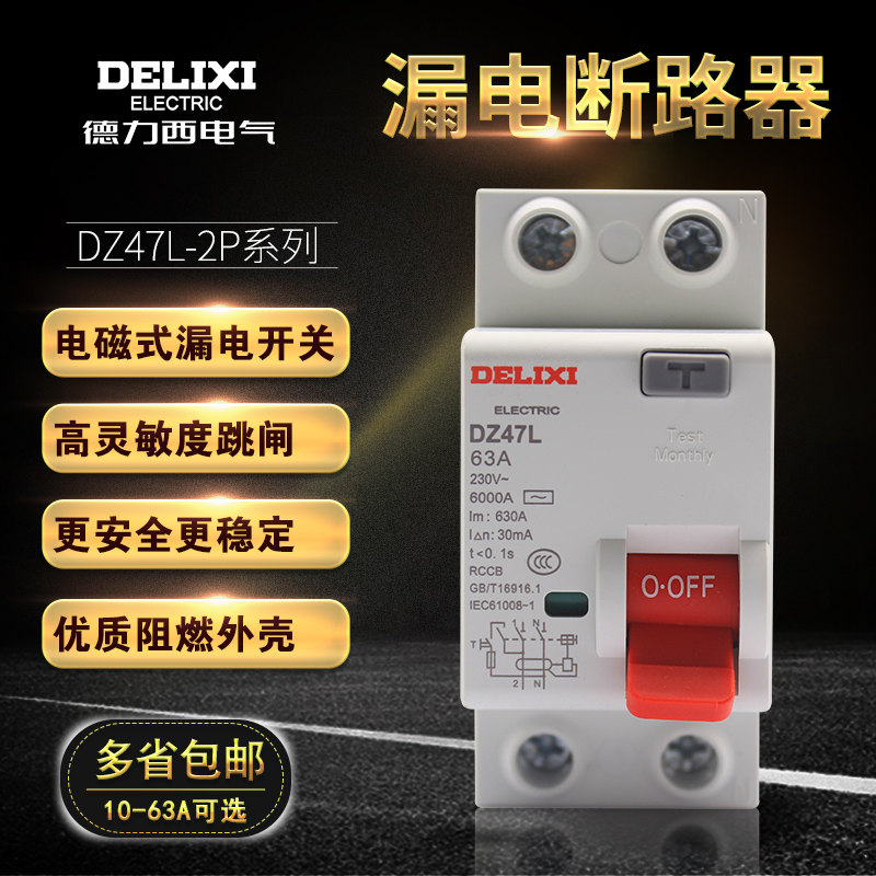 Dresy DZ47L earth leakage switch CDL7 2P 16A20A32A40A63A breaker home protector